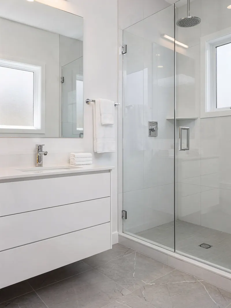 Ensuite bathroom with glass shower